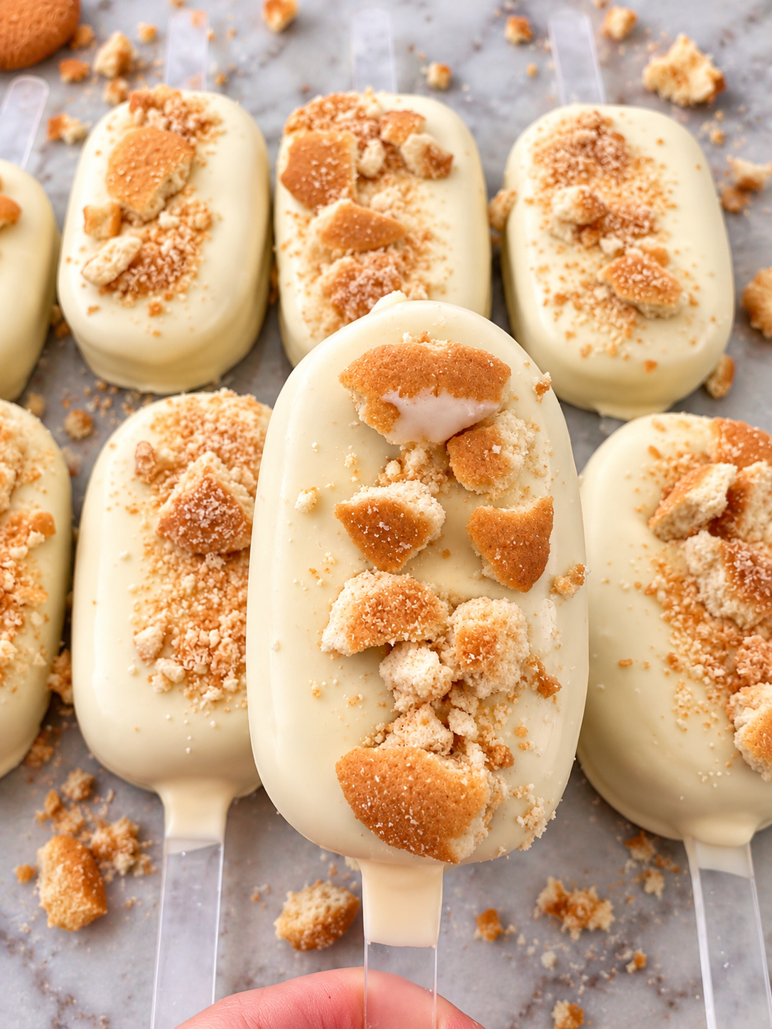 Banana Pudding cakesicles made for a birthday